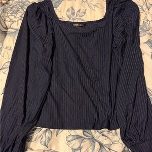 SHEIN Navy Striped Blouse